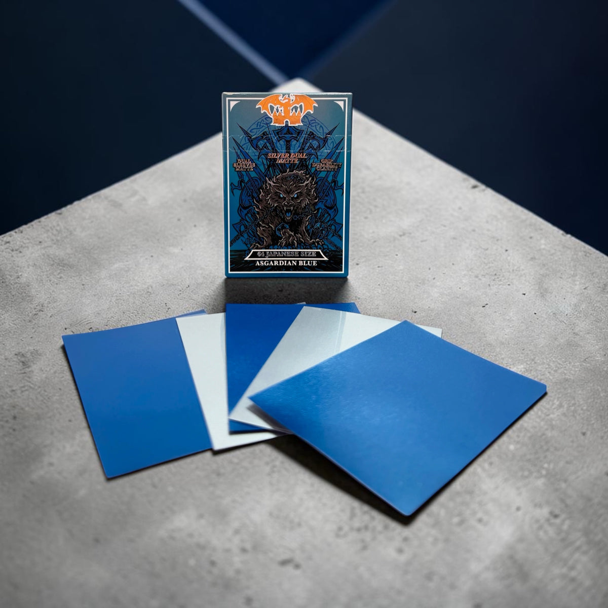Aegis ELITE DUAL  Sleeves : ASGARDIAN BLUE - DUAL Silver JAPONES